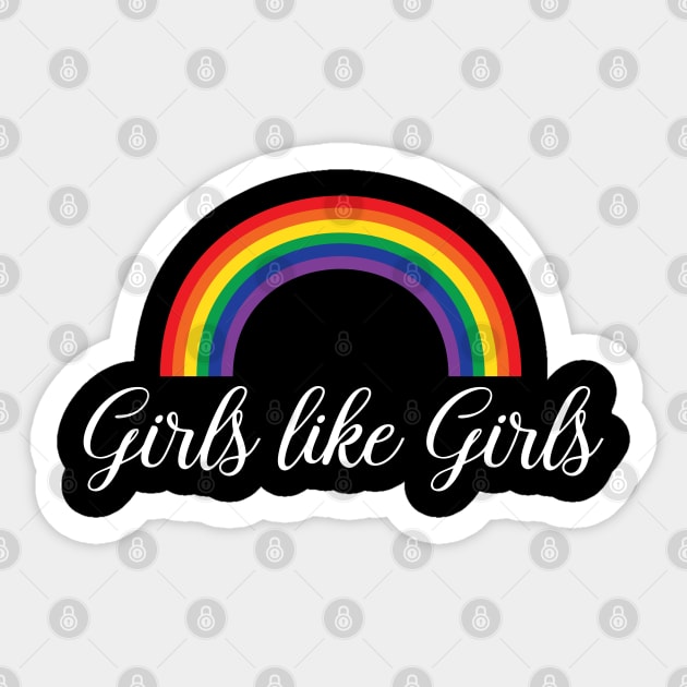 Girls Like Girls LGBT Gay Pride Lesbian Sticker by LotusTee